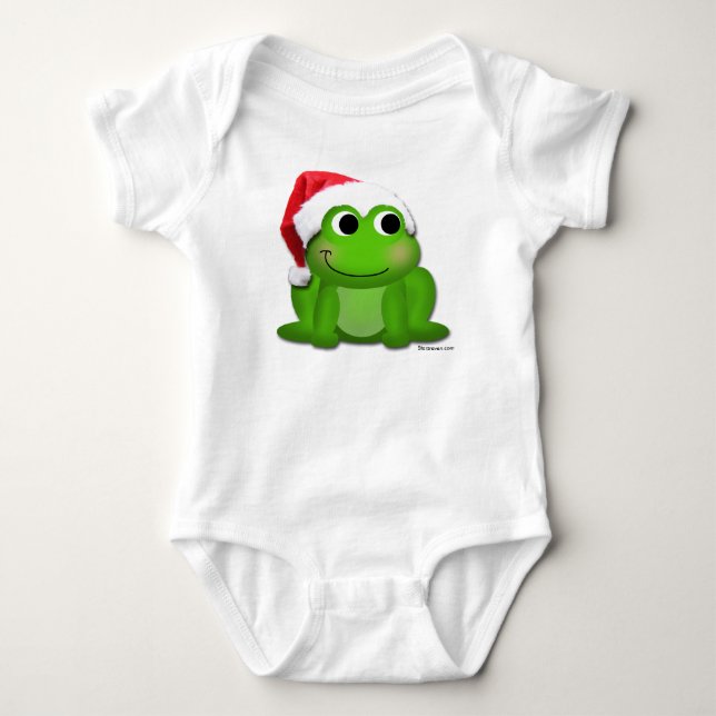 Body Santa Hat Froggy Noël bébé Creeper / Onsie (Devant)