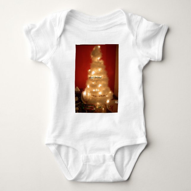 Body Sapin de Noël Blanc Décoré (Devant)