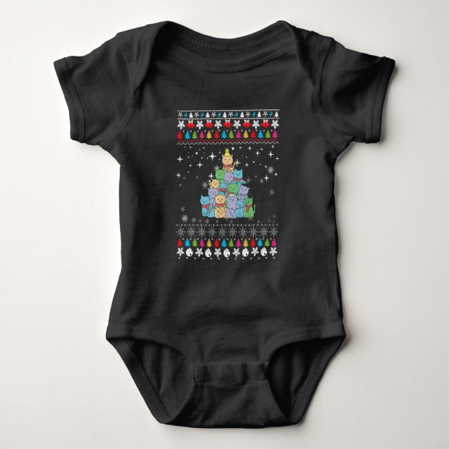 Body Sapin de Noël pour Chat Noël Affreux (Devant)