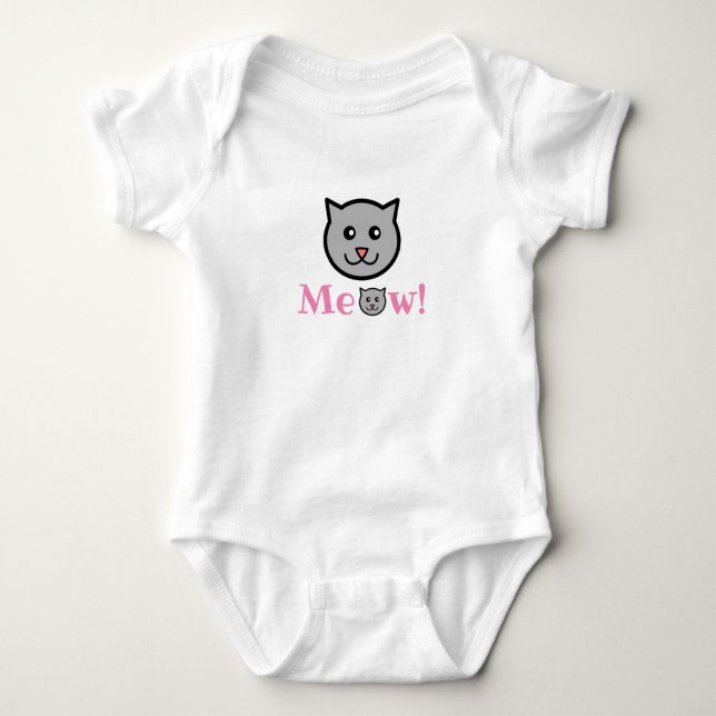 Body Sassy Cat Baby Bodysuit (Devant)