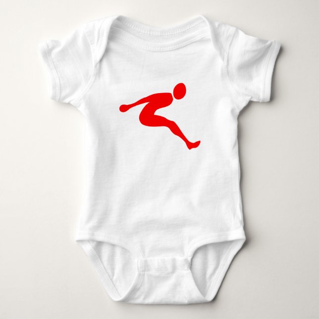 Body Saut en longueur - Rouge (Devant)