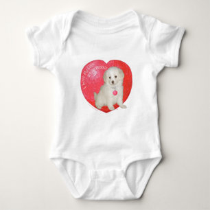 Body Sauvetage de Saint-Valentin de Petit Chien Blanc