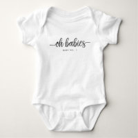 Script moderne Oh Baby Mutliples Romper
