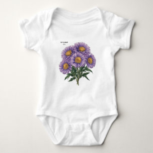 Body Septembre Aster Mois de naissance Floral personnal
