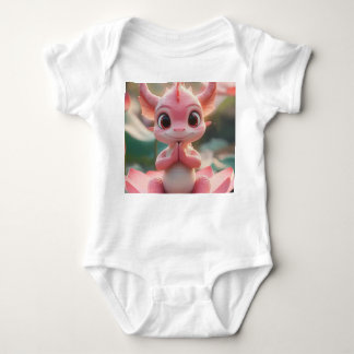 Body Serene Dragon on Lotus - Baby Bodysuit