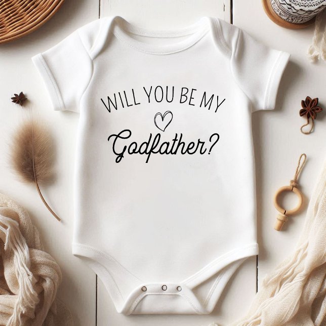 Body Serez-Vous Mon Parrain ? Faire-part de grossesse (Will You Be My Godfather? Pregnancy Announcement Baby Bodysuit)