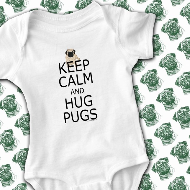 Body Serrer les Carlins pour garder le calme ( Hug Pugs to Keep Calm Baby Bodysuit)