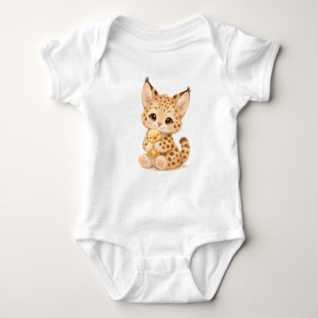 Body Serval Baby Bodysuit – Cute Spotted Wild Cat 🐆 (Devant)