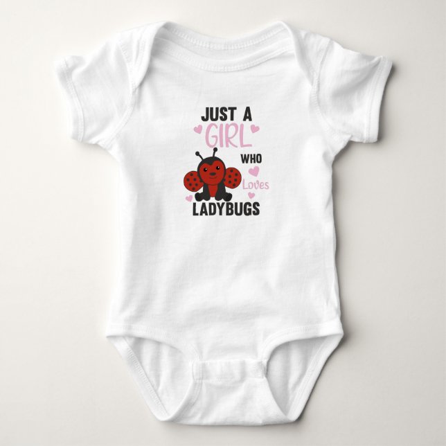 Body Seule Une Fille La Ladybug Aime L'Insecte Douce (Devant)