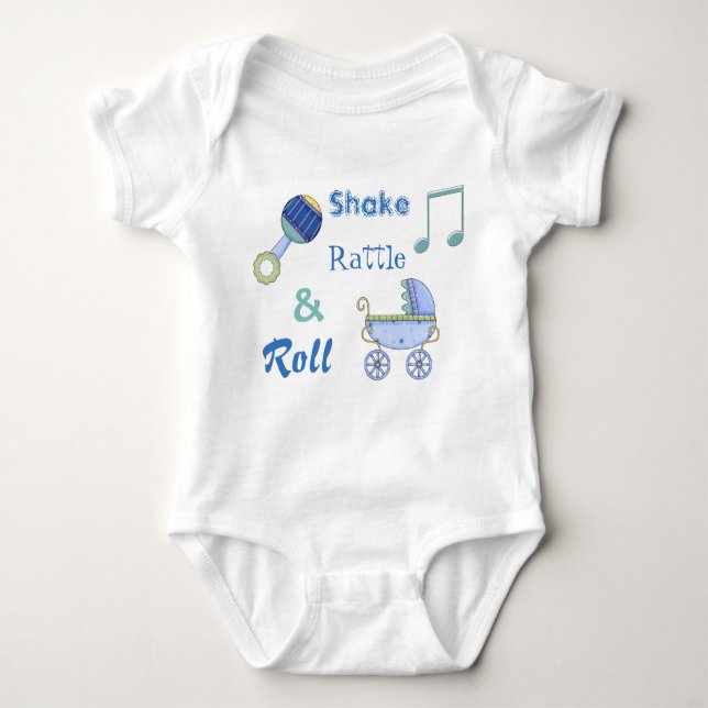 Body Shake Rattle et Roll Baby Boy's Bodysuit (Devant)