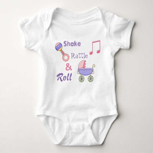 Body Shake Rattle et Roll Baby Girl's Bodysuit (Devant)