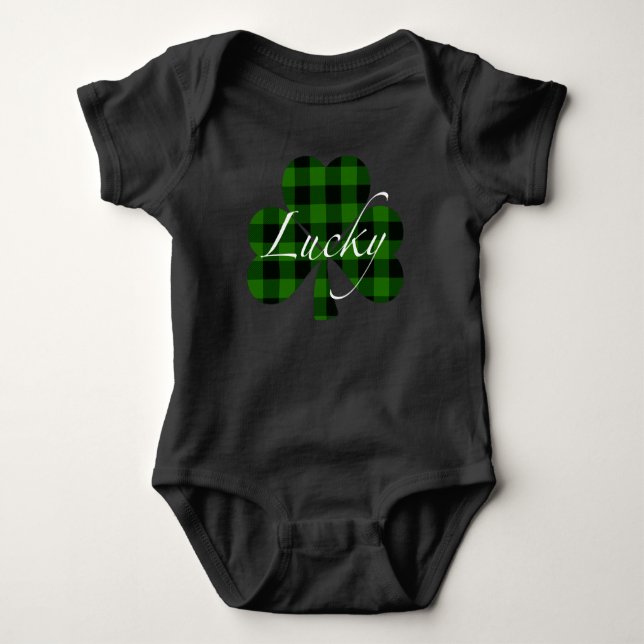 Body Shamrocks de Lucky St. Patty | vert plaid (Devant)