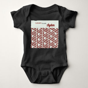 Body SHRIMPLEMENT adorable Motif rétro Rouge blanc pers