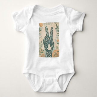 Body Signe de paix floral rétro et art de colombe  Sole