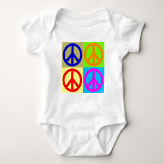 Body Signe de paix Pop Art quatre couleurs
