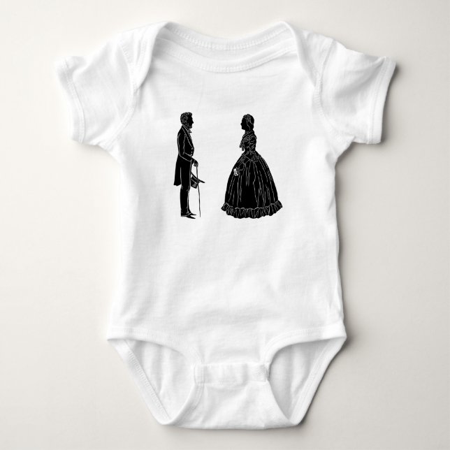 Body silhouette d'abraham lincoln et de mary todd linco (Devant)