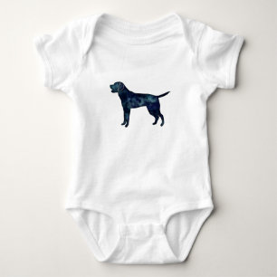Body Silhouette d'aquarelle noire Labrador Retriever