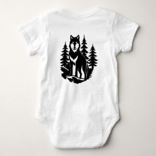 Body Silhouette de loup en forêt
