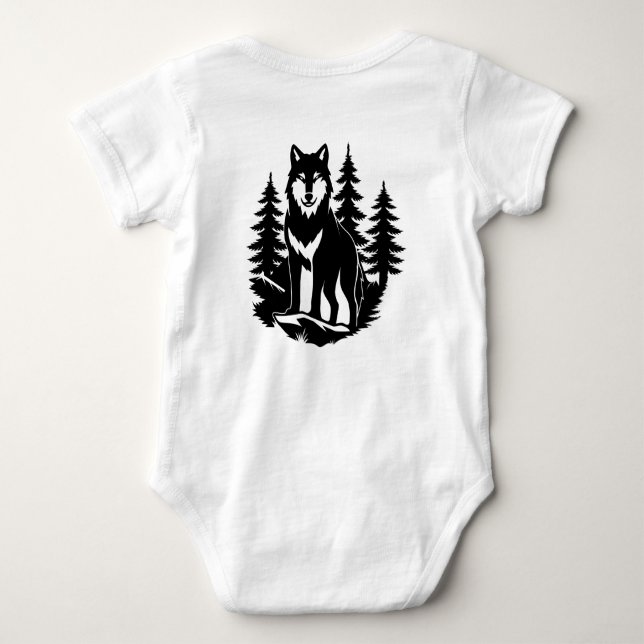 Body Silhouette de loup en forêt (Dos)