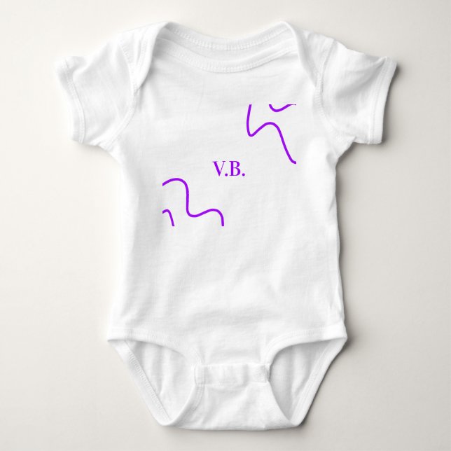 Body Simple couleur unie ajouter nom texte monogramme  (Devant)