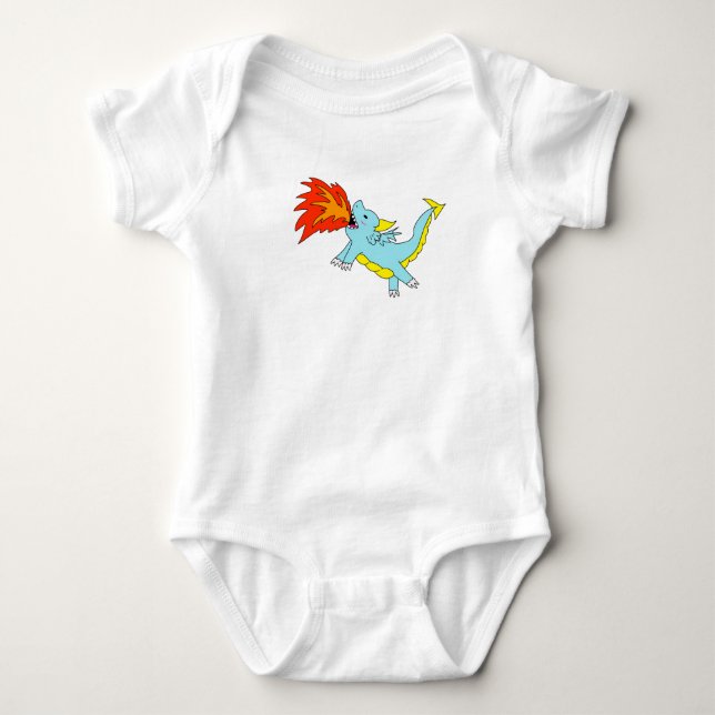 Body Simple Dragon Bébé qui souffle du feu (Devant)