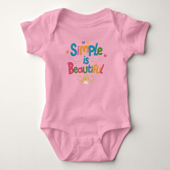 Body Simple est belle combinaison bébé Jersey Bodysuit (Devant)