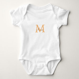 Body simple minimal add name monogram orange brown thr