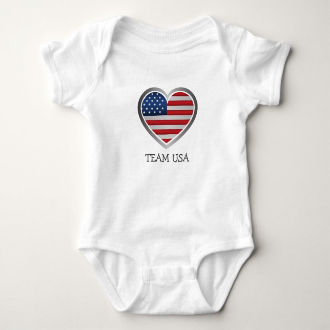 Body Simple Modern America Fan cheing USA Flag nom de l (Devant)