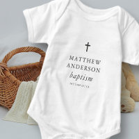 Simple moderne Elegant Cross Baby Baptism