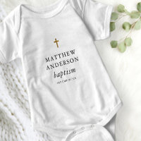 Simple moderne Elegant Cross Baby Baptism