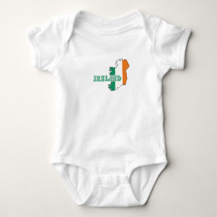 Body Simple Moderne irlande irlandaise Carte Art Drapea