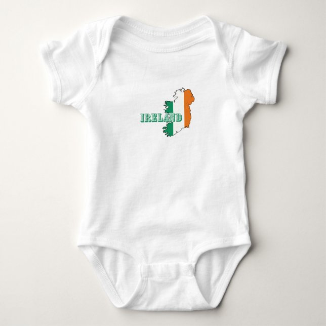 Body Simple Moderne irlande irlandaise Carte Art Drapea (Devant)