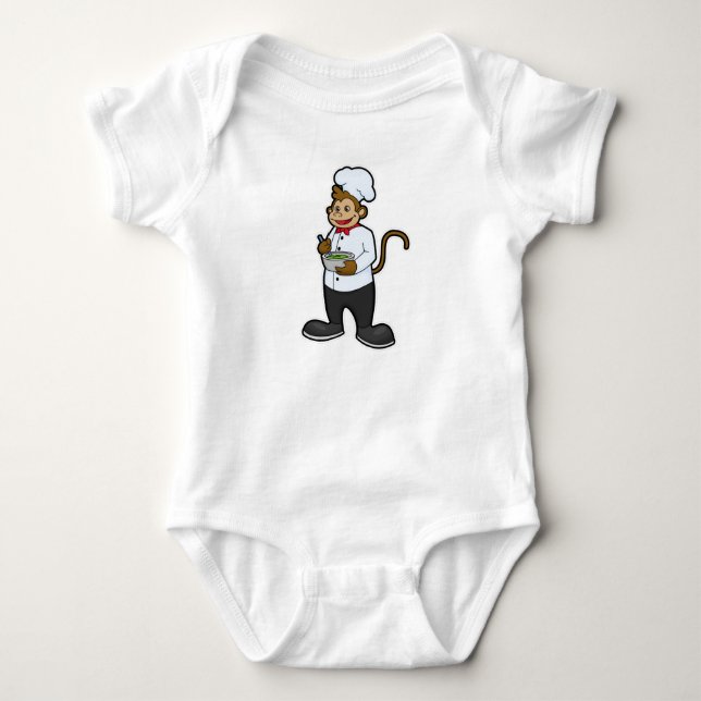 Body Singe cuisinier avec bol (Devant)
