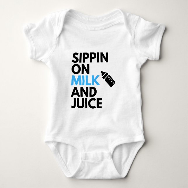 Body Sippin on Milk & Juice|Cute Baby Boy thème Hip hop (Devant)
