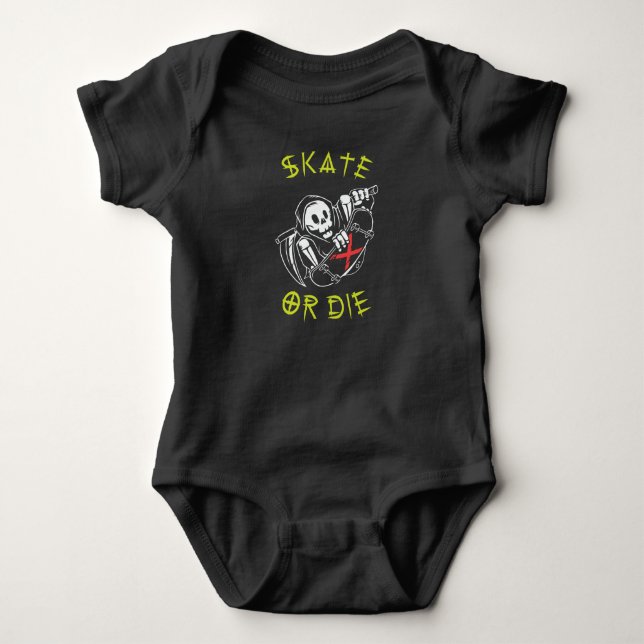 Body Skate ou die Grim Reaper Skeleton Skateboarder (Devant)