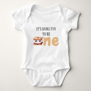 Body S'more Bonfire Smore To Be One Baby First Birthday