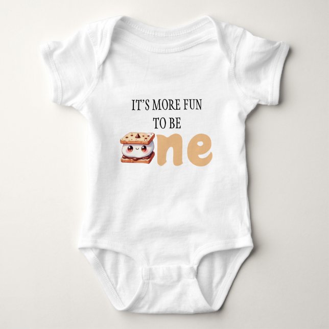 Body S'more Bonfire Smore To Be One Baby First Birthday (Devant)