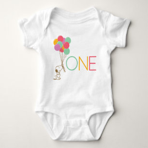 Body Snoopy et ballons 1er anniversaire Baby T-shirt