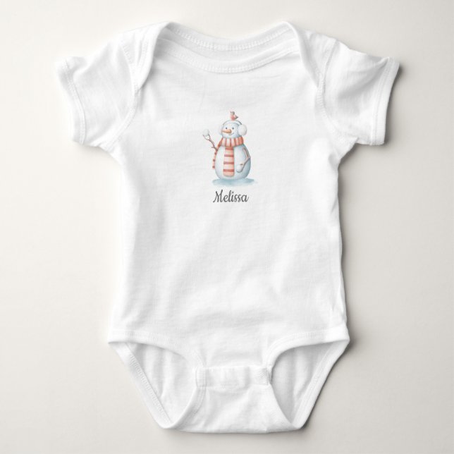 Body Snowman Baby Bodysuit (Devant)