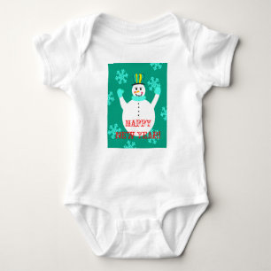 Body Snowman Joyeux New Year Baby Jersey Bodysuit