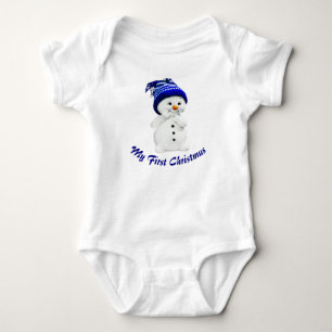 Body Snowman mignon avec Casquette bleu bébé