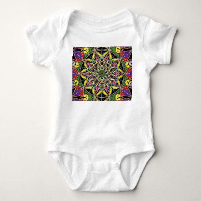 Body Soin de bébé blanc Mandala (Devant)
