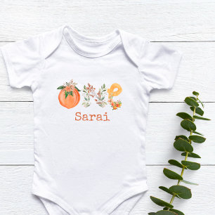 Body Soirée personnalisée Peach First Birthday Bodysuit