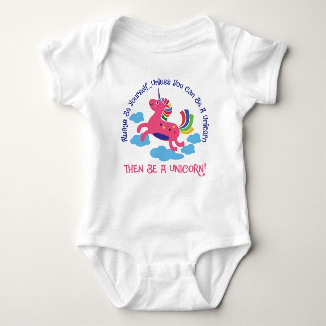Body Sois une Unicorn Baby Jersey Bodysuit (Devant)