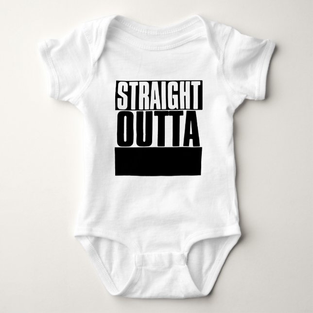 BODY SORTIE "VOTRE TEXTE" PERSONNALISÉE BABY BODYSUIT (Devant)