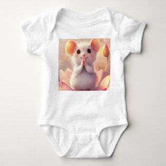 Body Souris adorable sur Lotus - Bodysuit bébé