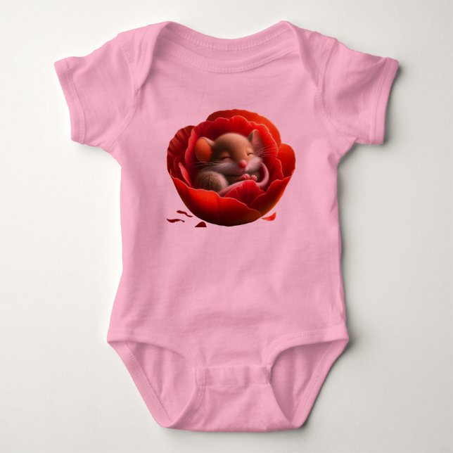 Body Souris Bébé très mignonne Dormir (Devant)