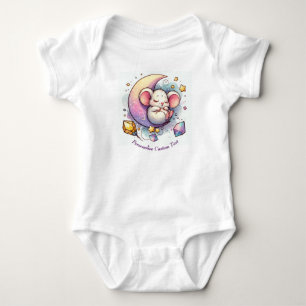 Body Souris mignonne personnalisée dormant sur une demi