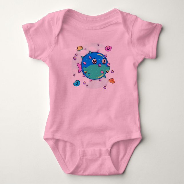 Body Sous le Sea Fish Adventure Baby Bodysuit (Devant)