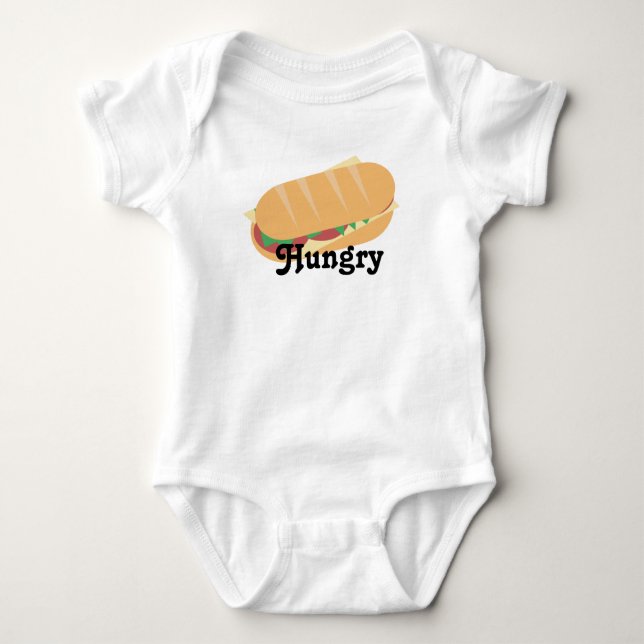 Body Sous Sandwich Foodie Hungry Baby Bodysuit (Devant)